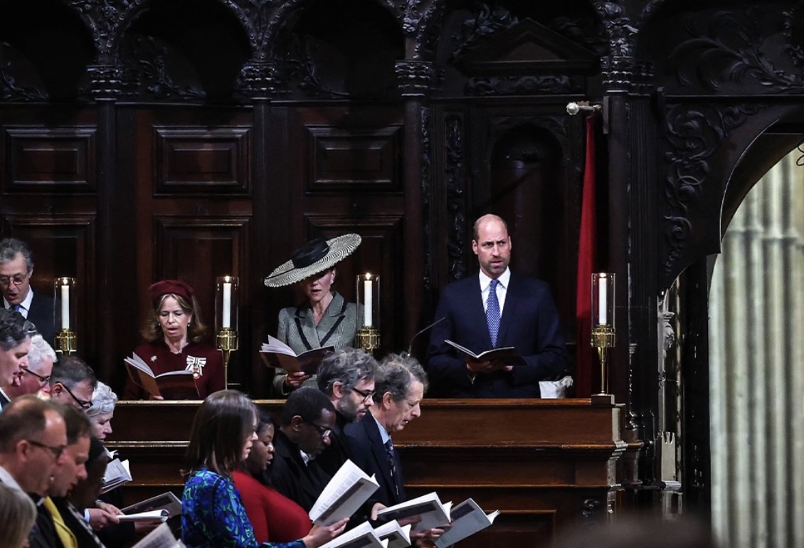 Prins William og prinsesse Catherine under seremonien