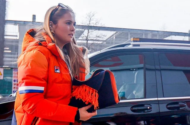 Prinsesse Amalia ankommer Milano Speed Skating Stadium