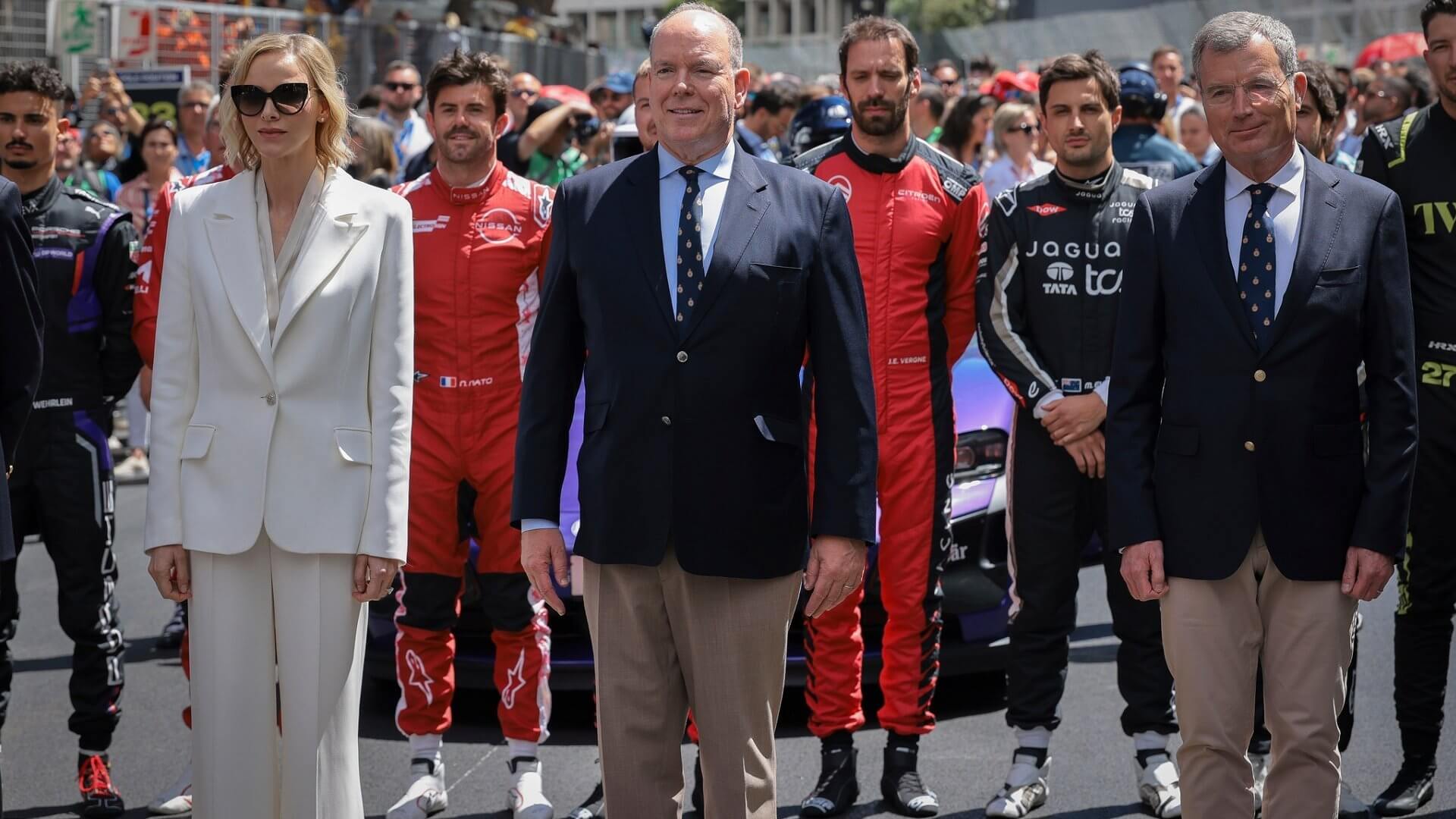 Fyrst Albert og fyrstinne Charlène var til stede under Monaco E-Prix