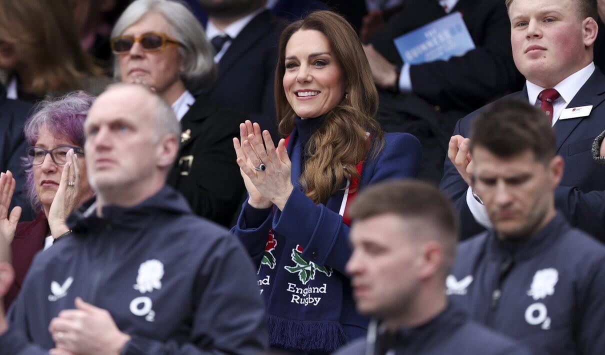 Prinsesse Kate på rugbykamp på Allianz Stadium