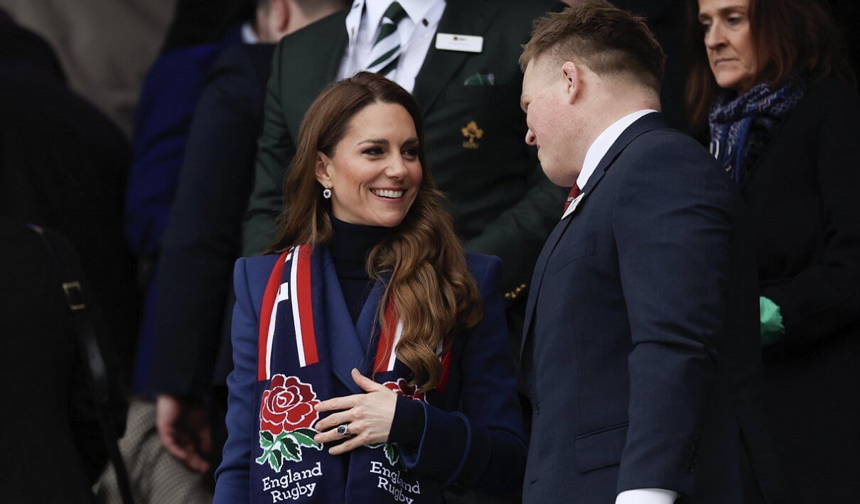 Prinsessen av Wales følger rugbykampen