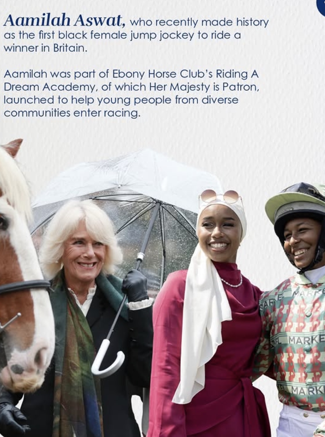 Dronning Camilla og Aamilah Aswat