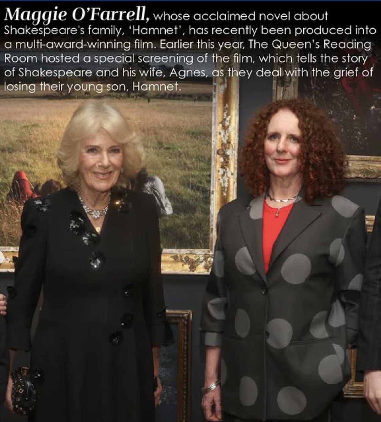 Dronning Camilla og Maggie OFarrell
