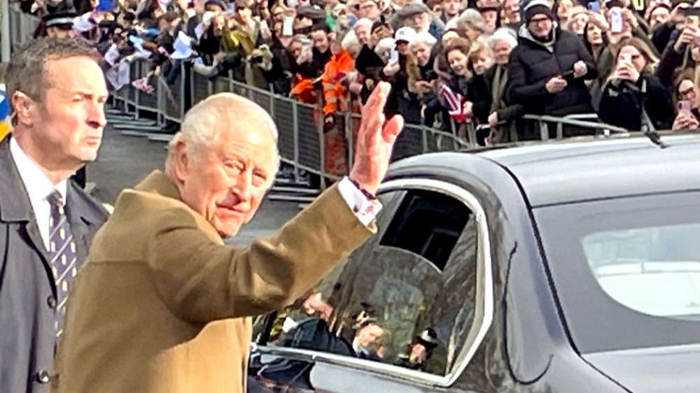 Kong Charles på dagsbesøk i Lancashire