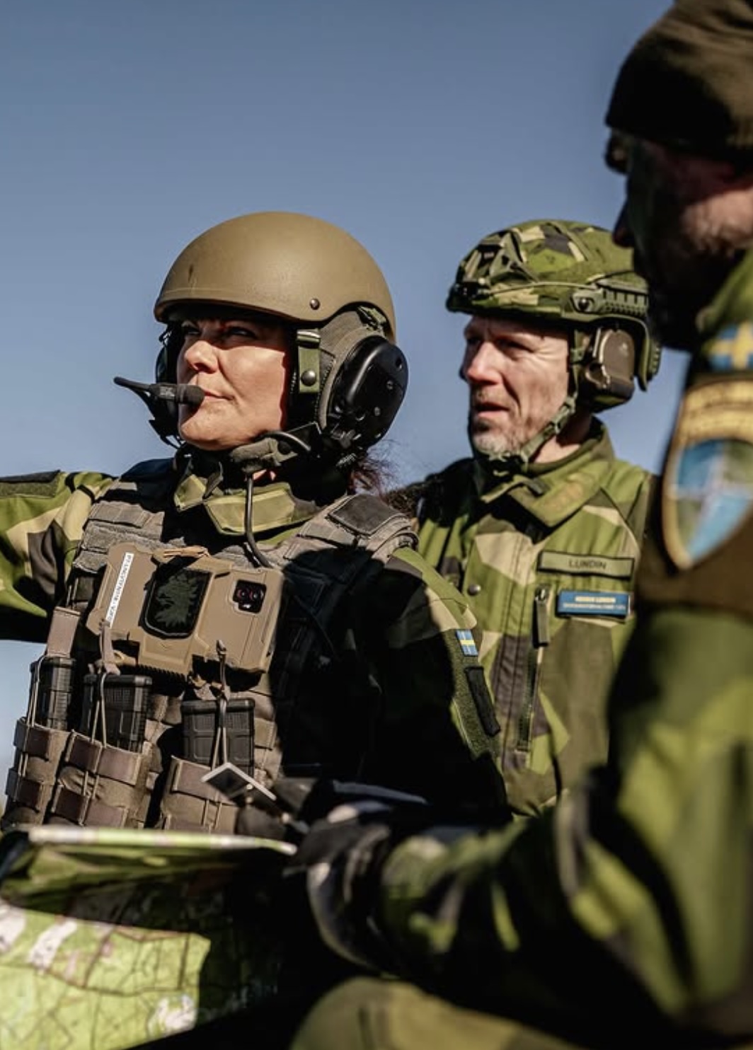 Kronprinsesse Victoria i full militærutrustning