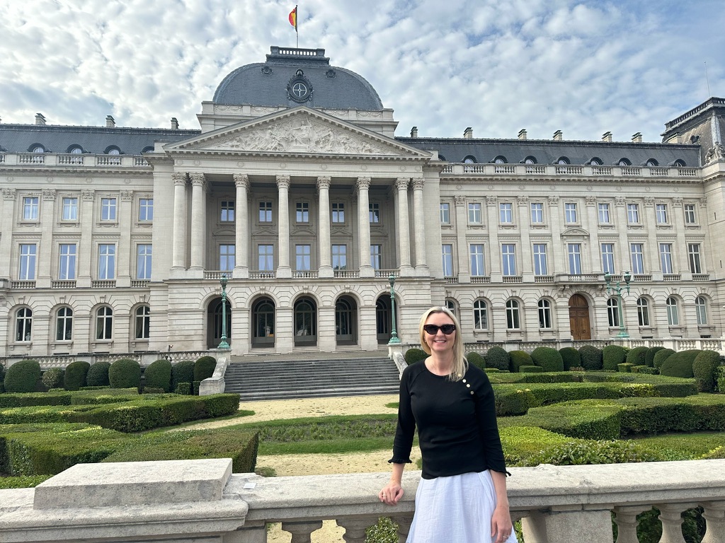 Foran Det kongelige slott i Brussel