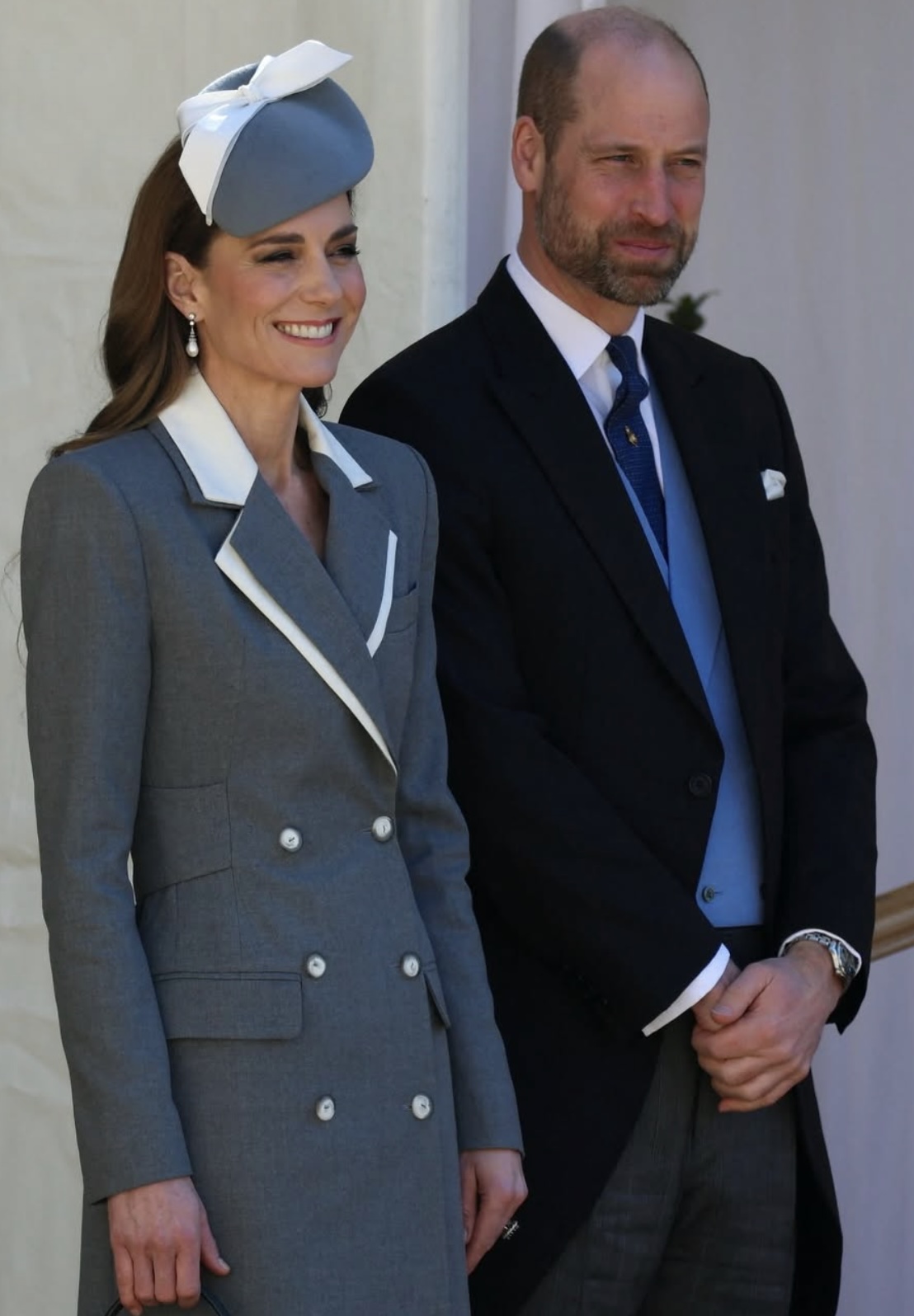 Prinsen og prinsessen av Wales ved velkomstseremonien