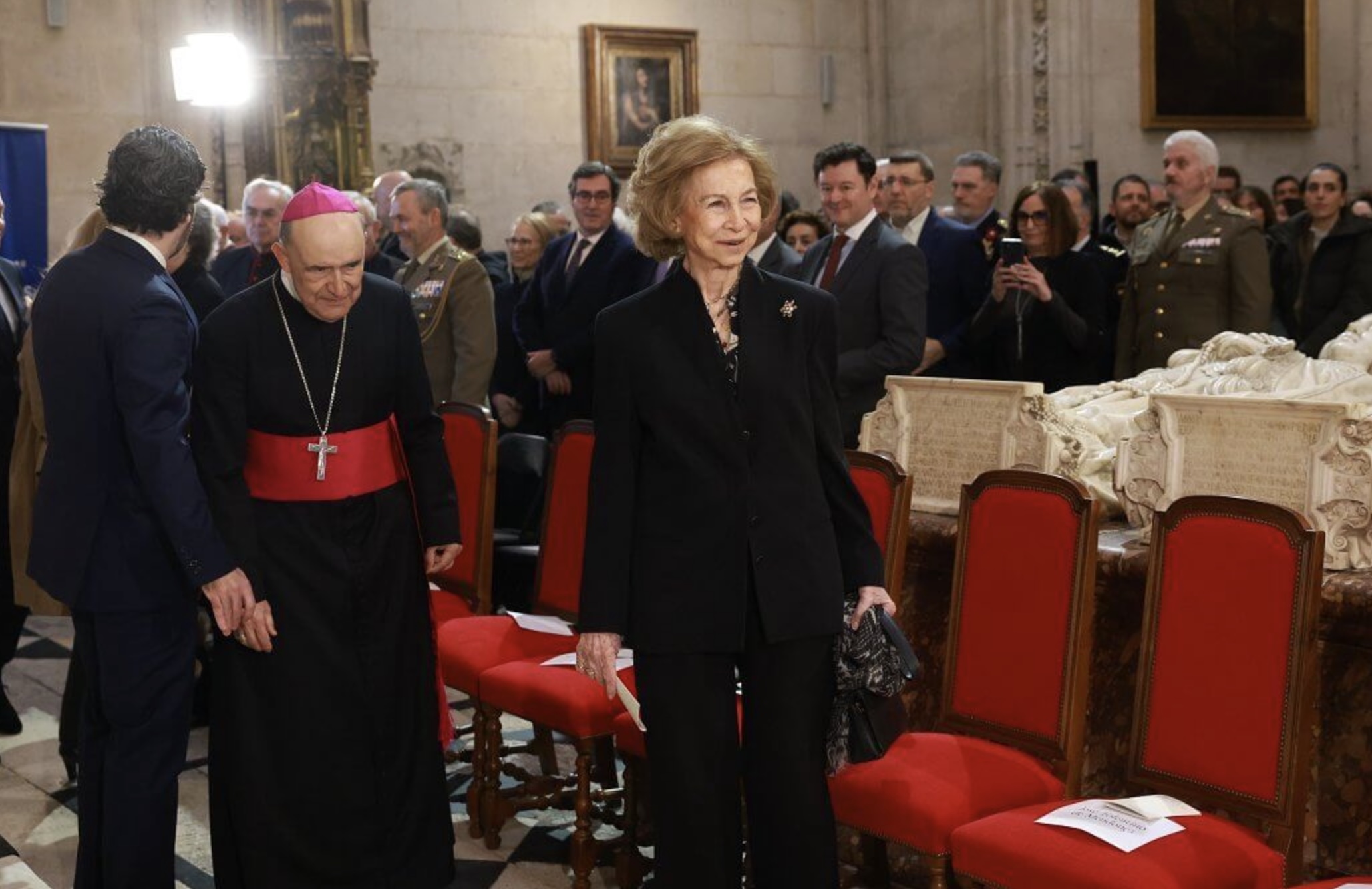Dronning Sofía i Burgos-katedralen