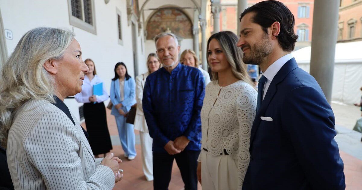 Prins Carl Philip og prinsesse Sofia besøkte UNICEF Innocenti i Firenze