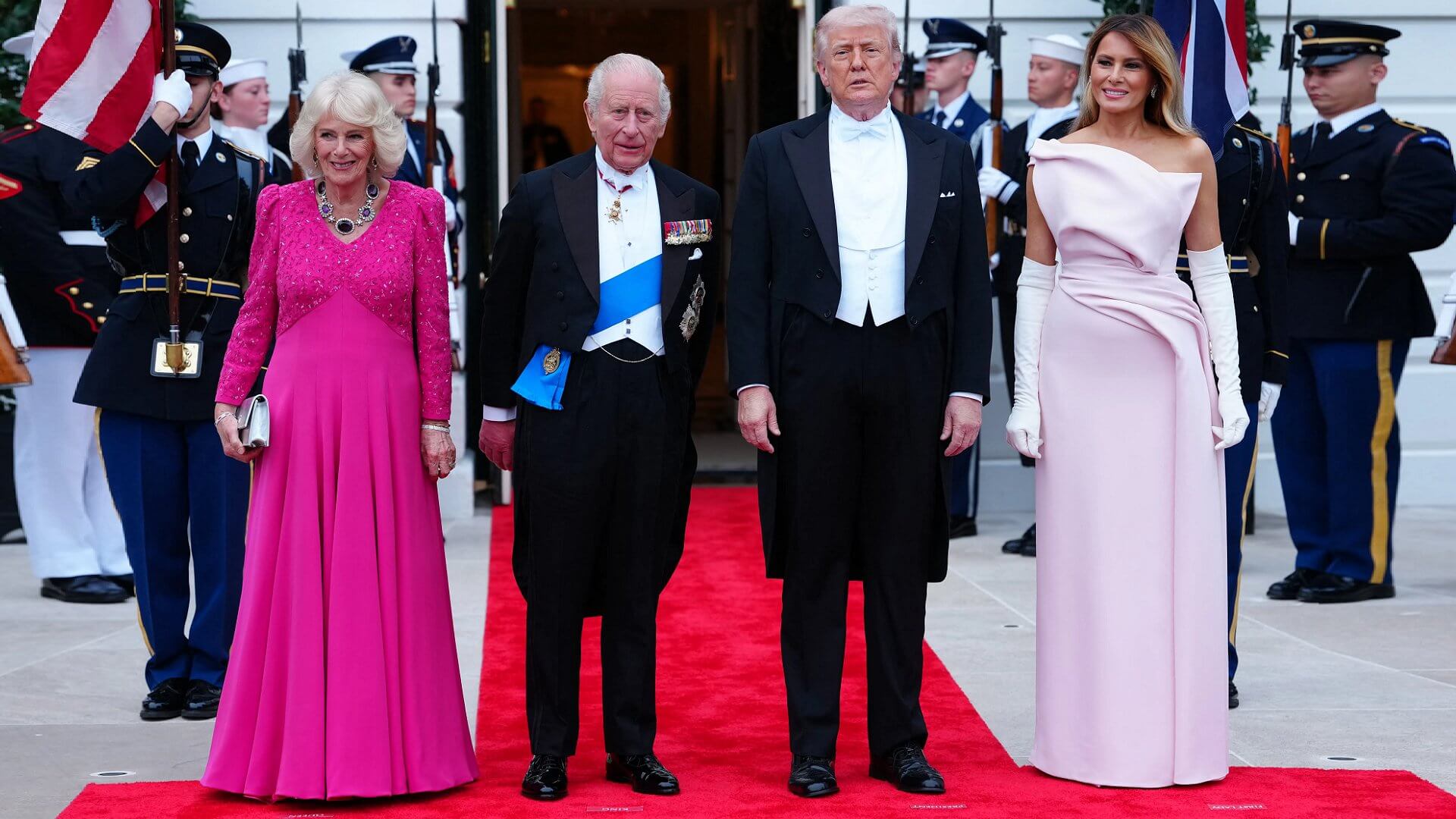 Statsmiddag i Det hvite hus for kong Charles og dronning Camilla