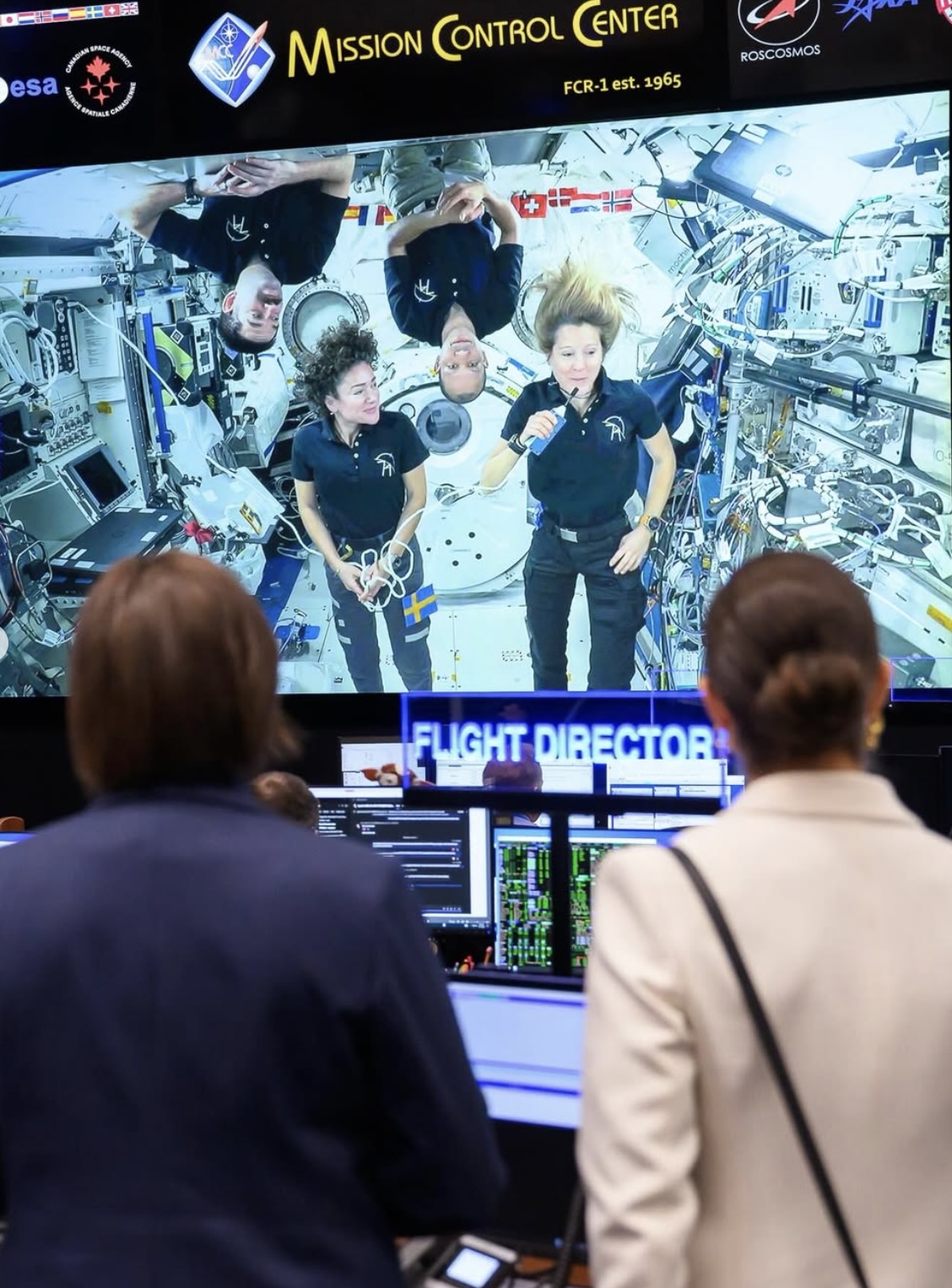 Kronprinsessen i NASAs Mission Control Center