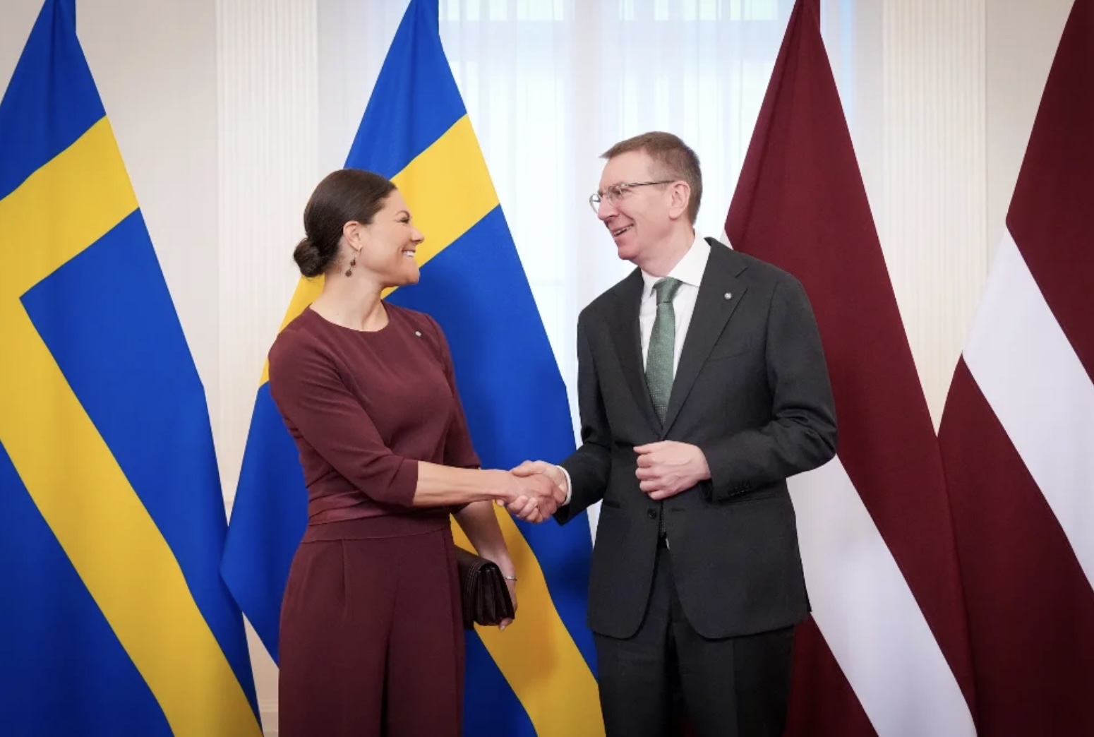 Kronprinsesse Victoria møtte Latvias president i Riga