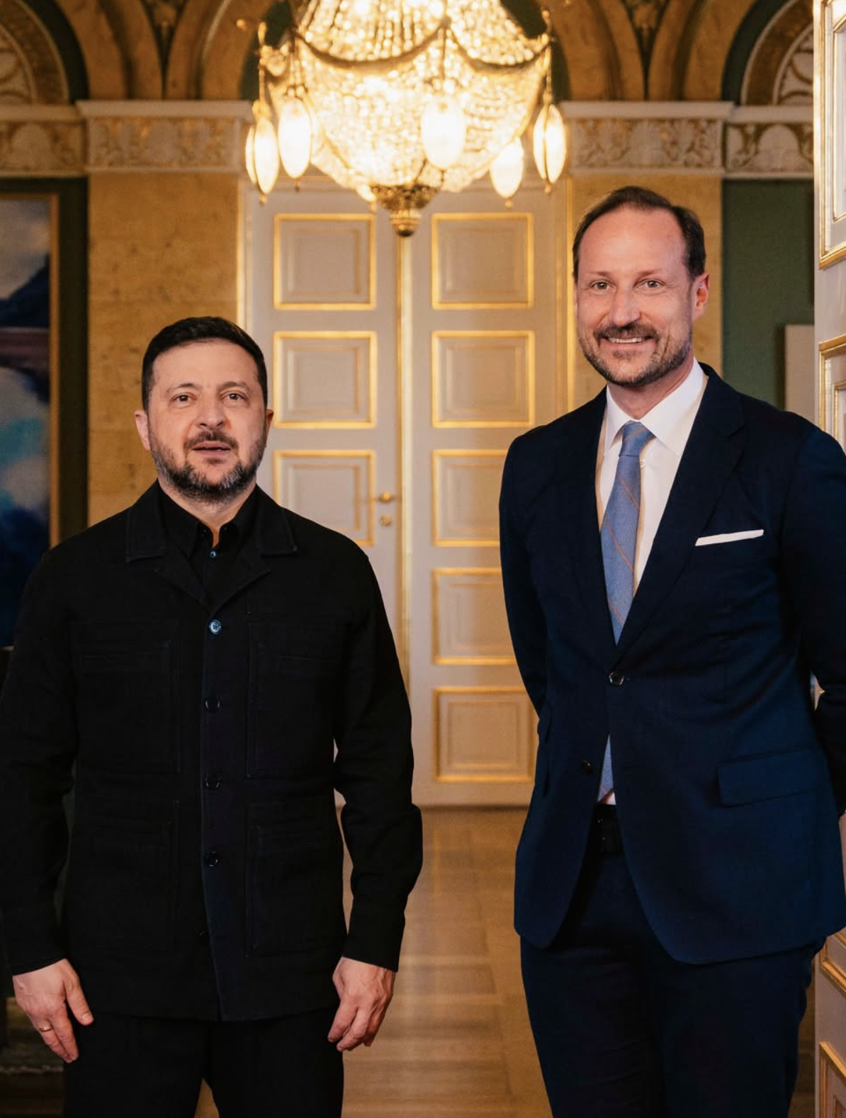 President Zelenskyj i audiens hos kronprinsen