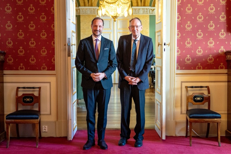 Kronprinsen og Gerd Faltings i audiens