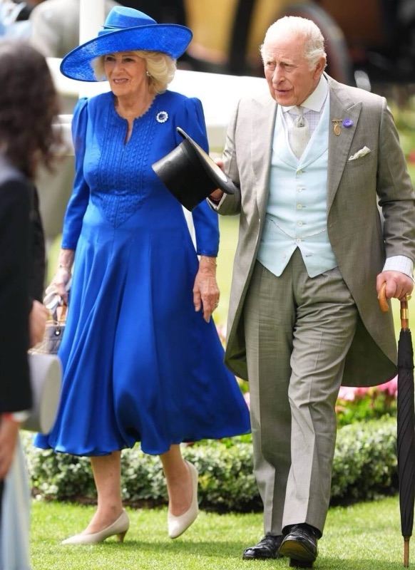 Kong Charles og dronning Camilla på Ascot