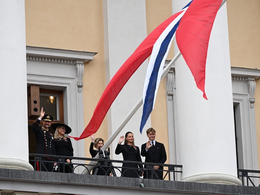 The royal family greeted the crowd from the Palace balcony