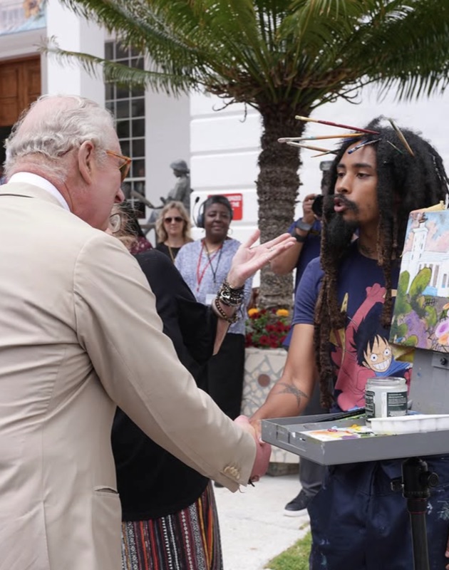 Kong Charles møter en kunstner