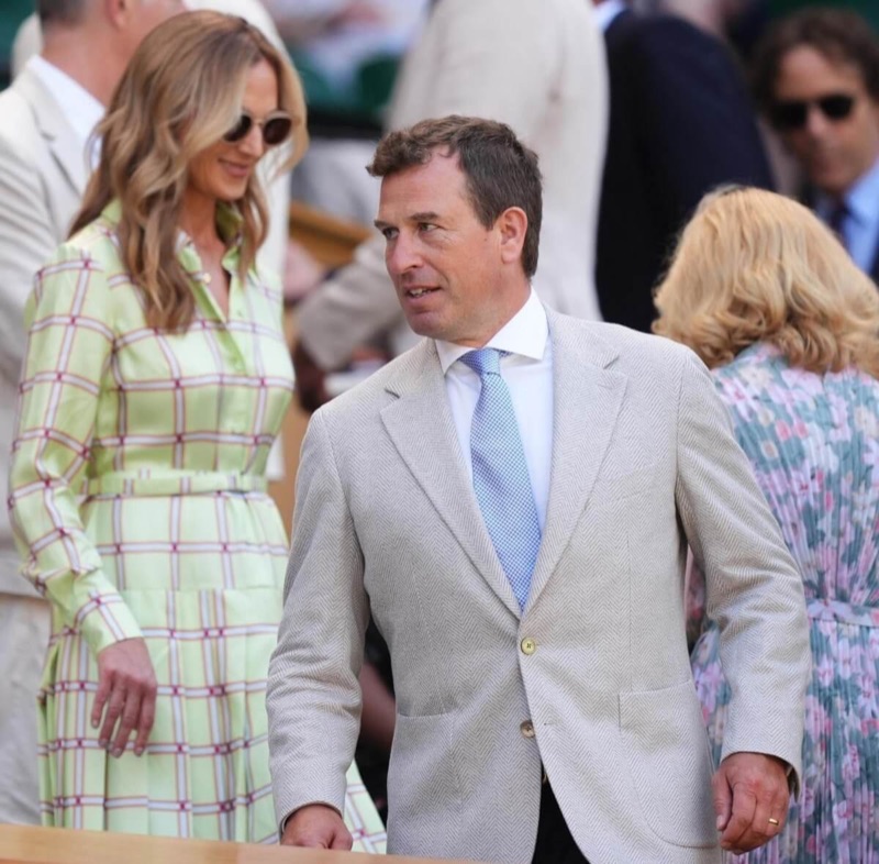 Peter Phillips og Harriet Sperling i den kongelige losjen