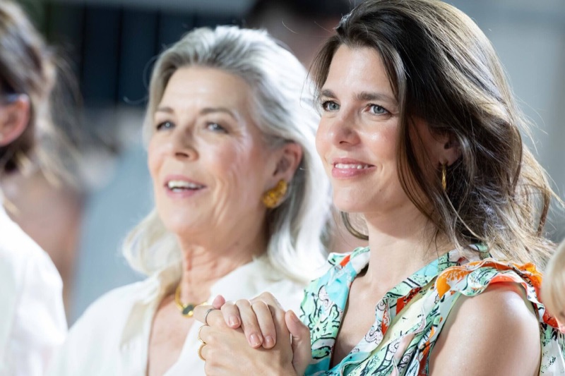 Prinsesse Caroline og Charlotte Casiraghi på Longines Pro-Am Cup
