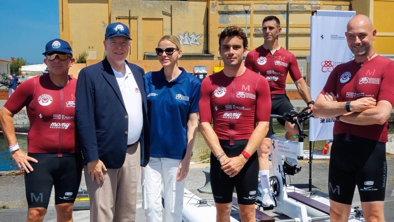 Fyrstinne Charlène ga startsignalet til The Crossing Viareggio–Monaco
