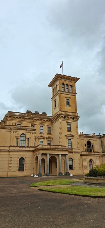 Inngangspartiet på Osborne House med flaggtårnet
