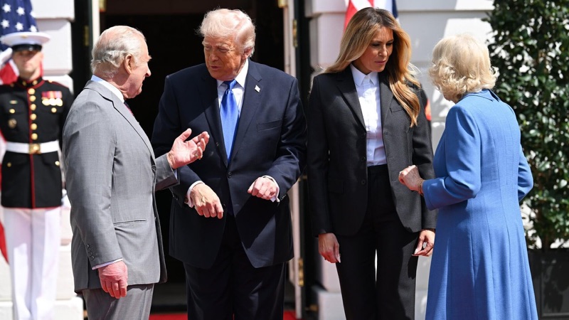 Kongeparet og presidentparet under avskjeden