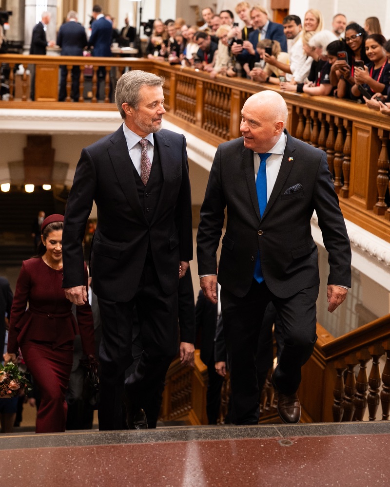 The royal couple attended the opening of the Danish Parliament