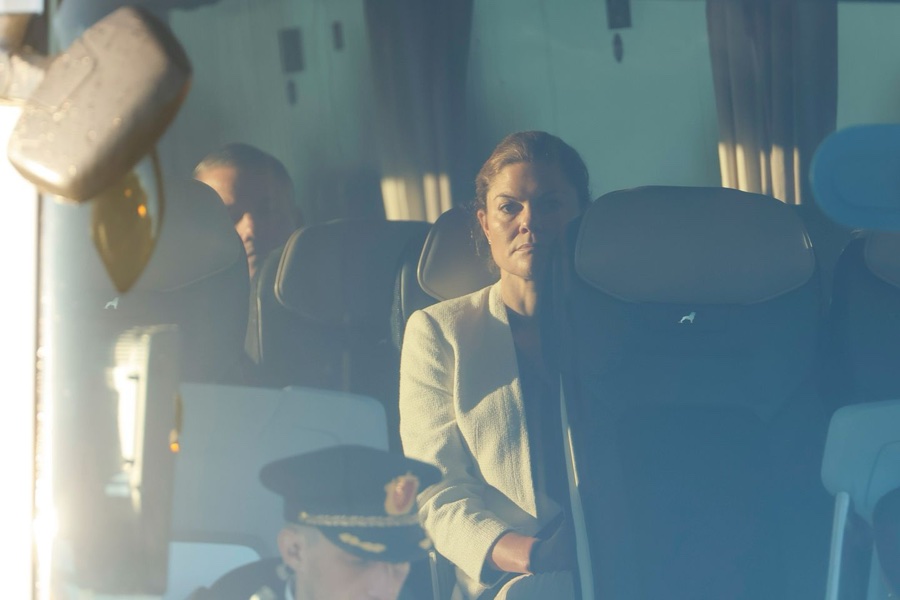 Crown Princess Victoria has landed in Oslo ahead of the funeral