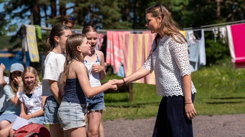 Prinsesse Ingrid Alexandra besøkte Hudøy sommerleir