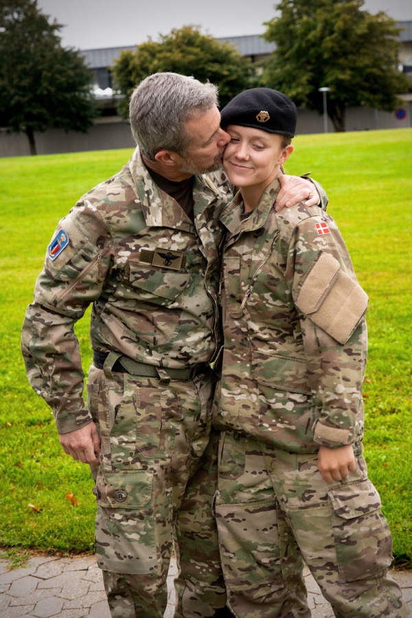 The royal family visited Princess Isabella at the barracks