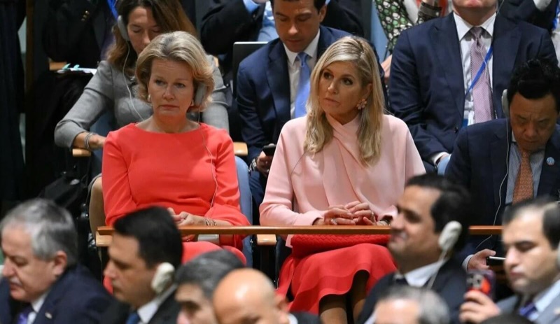 Máxima og Mathilde side om side i FNs generalforsamling