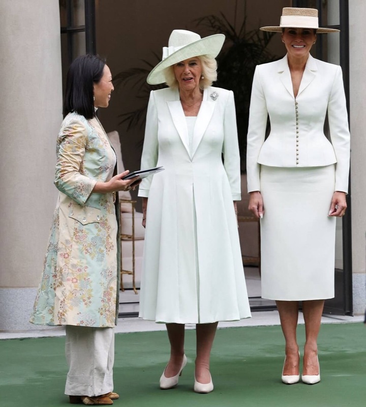 Dronning Camilla og førstedame Melania Trump