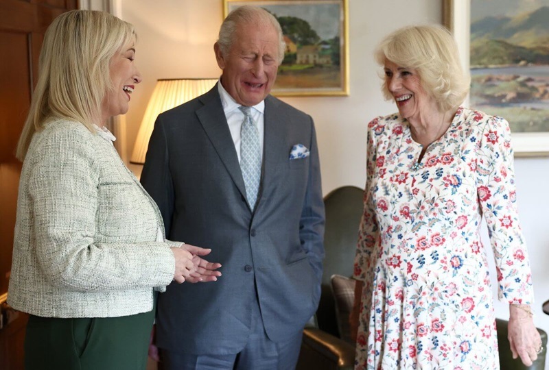 Kongeparet og førsteminister O Neill
