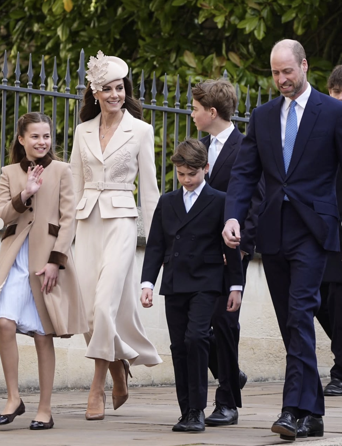 Prinsen og prinsessen av Wales med barna