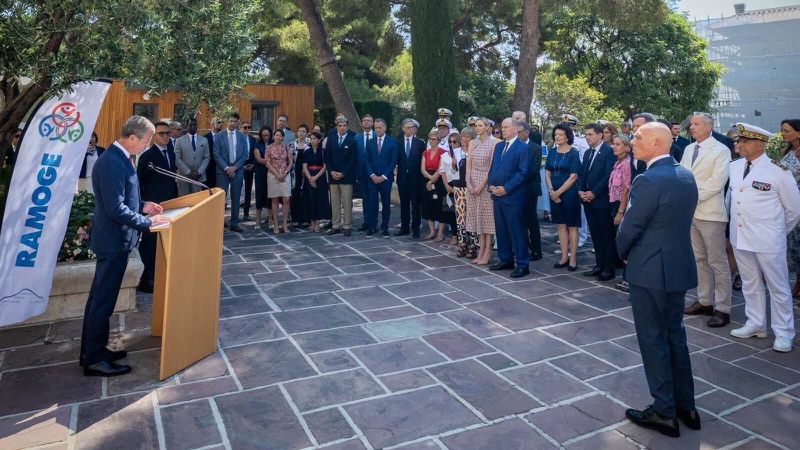 Åpningen av utstillingen for RAMOGE-avtalens 50-årsjubileum