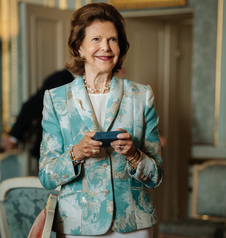 Dronning Silvia med Serafimermedaljen