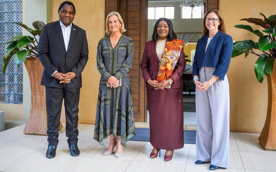 The Duchess of Edinburgh met Zambia's President