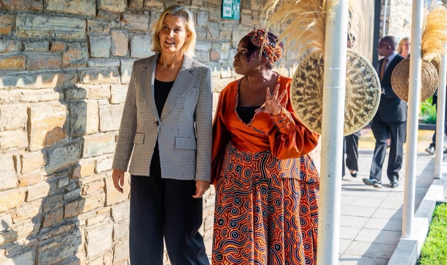 The Duchess of Edinburgh began a visit to Zambia