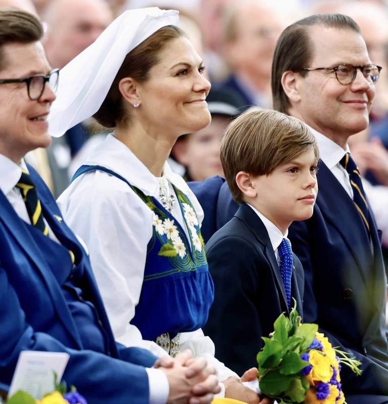 Kronprinsesse Victoria, prins Oscar og prins Daniel