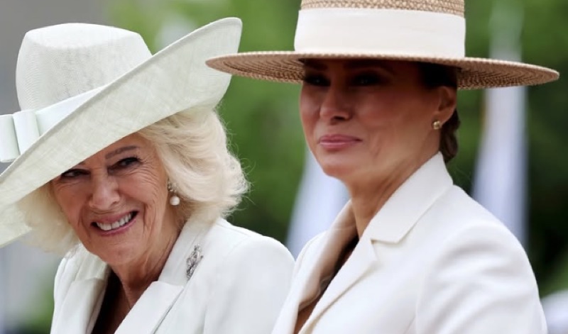 Dronning Camilla og førstedame Melania Trump