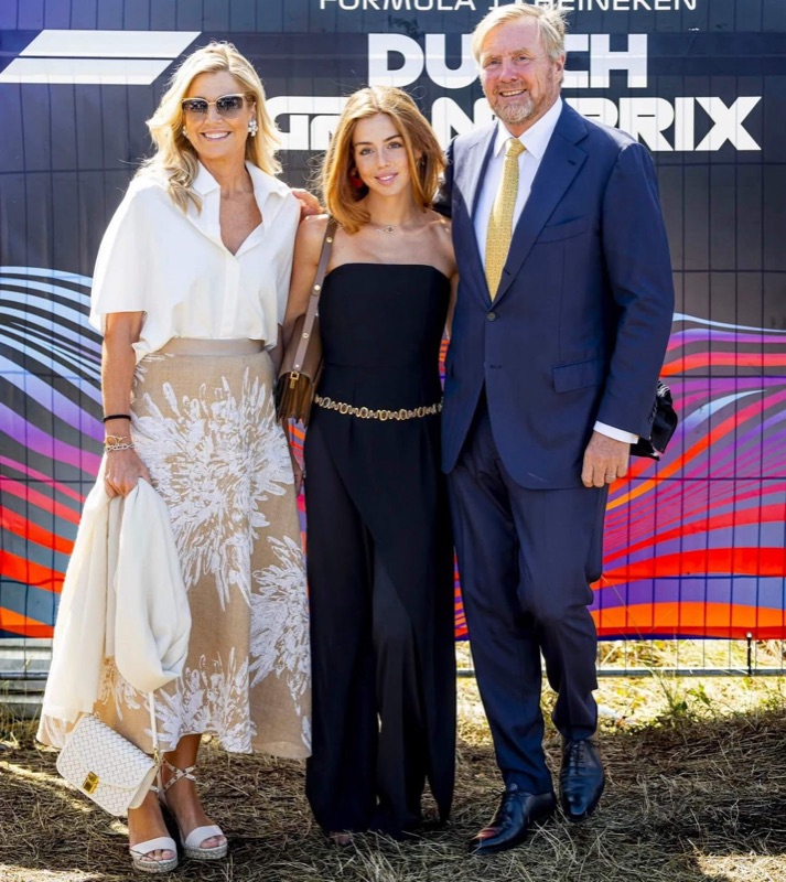 Kongefamilien foran Dutch Grand Prix-banneret